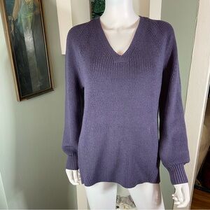 Athleta Women's En Route Hanover Wool Blend Nightfall Purple Sweater Small S